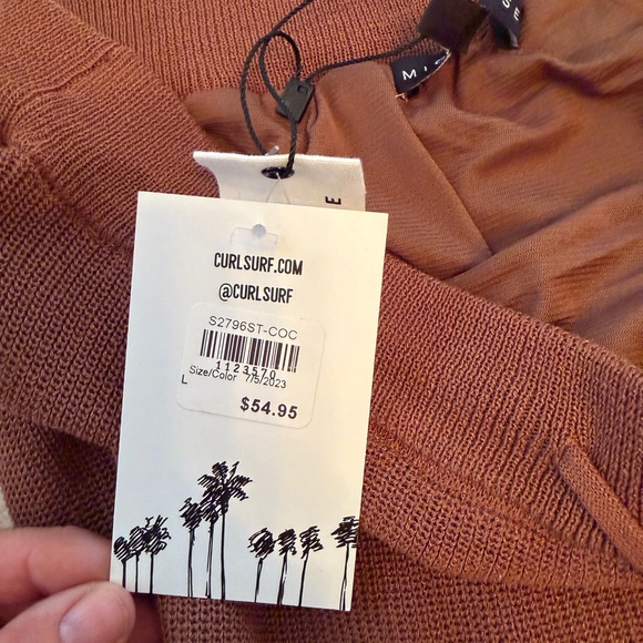 Miou Muse Knitted Maxi Skirt and vest set in Cocoa - LARGE - Picture 7 of 11